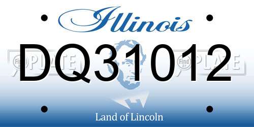 DQ31012 Illinois License Plate