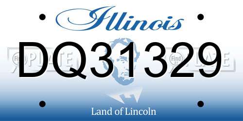 DQ31329 Illinois License Plate