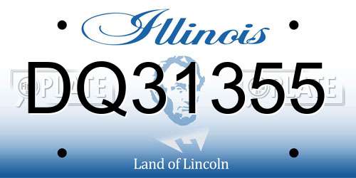 DQ31355 Illinois License Plate