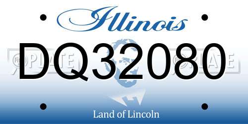 DQ32080 Illinois License Plate