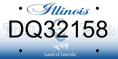 DQ32158 Illinois License Plate