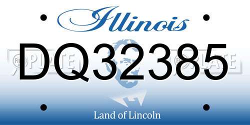 DQ32385 Illinois License Plate