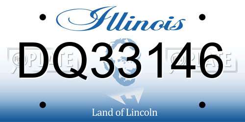 DQ33146 Illinois License Plate