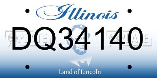 DQ34140 Illinois License Plate