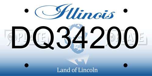 DQ34200 Illinois License Plate