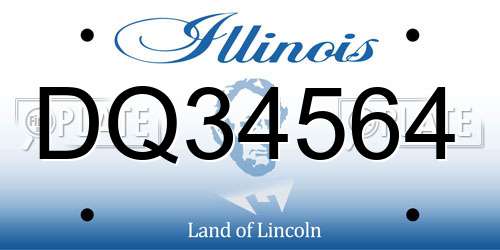 DQ34564 Illinois License Plate