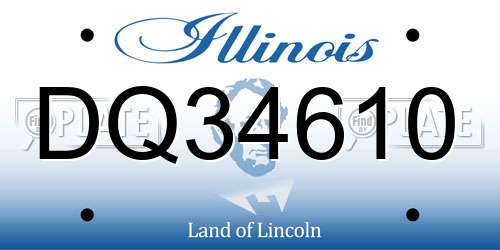 DQ34610 Illinois License Plate