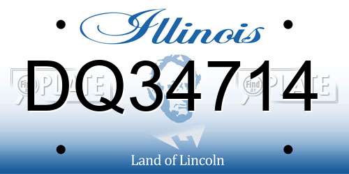 DQ34714 Illinois License Plate