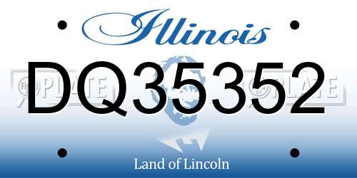 DQ35352 Illinois License Plate