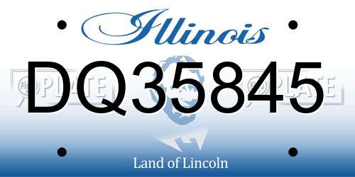 DQ35845 Illinois License Plate