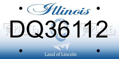 DQ36112 Illinois License Plate