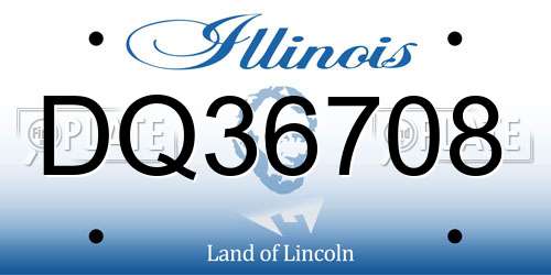 DQ36708 Illinois License Plate