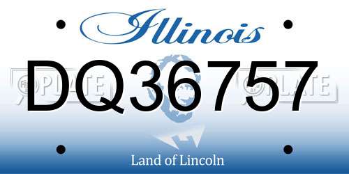 DQ36757 Illinois License Plate