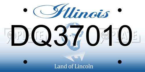 DQ37010 Illinois License Plate