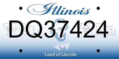 DQ37424 Illinois License Plate