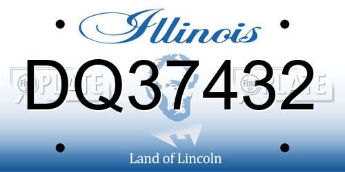 DQ37432 Illinois License Plate