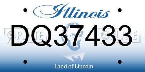DQ37433 Illinois License Plate