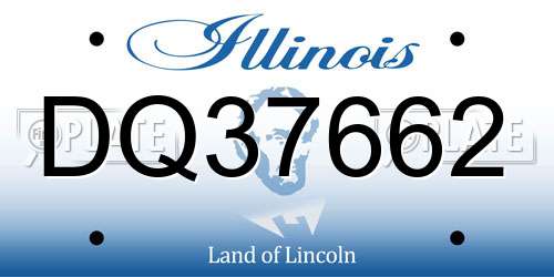 DQ37662 Illinois License Plate