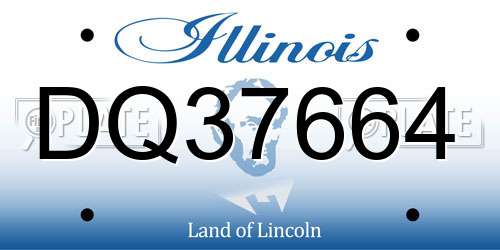 DQ37664 Illinois License Plate