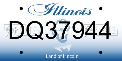 DQ37944 Illinois License Plate