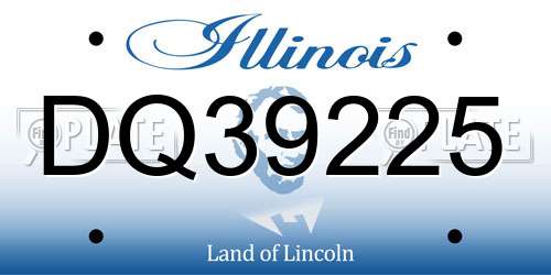 DQ39225 Illinois License Plate