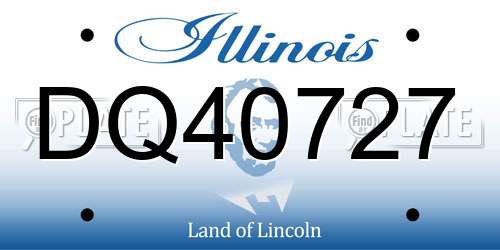DQ40727 Illinois License Plate