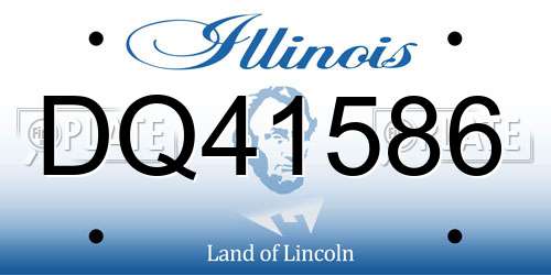 DQ41586 Illinois License Plate