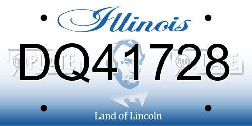 DQ41728 Illinois License Plate