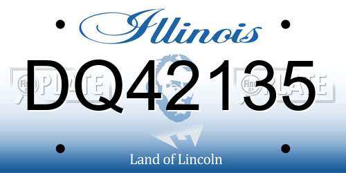DQ42135 Illinois License Plate