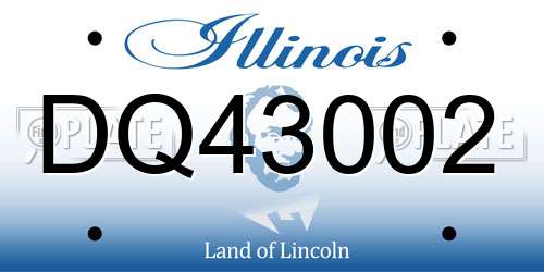 DQ43002 Illinois License Plate