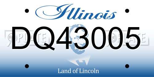 DQ43005 Illinois License Plate