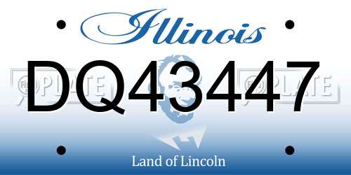 DQ43447 Illinois License Plate
