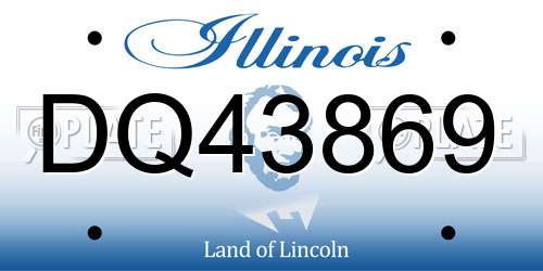 DQ43869 Illinois License Plate