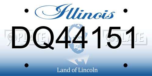 DQ44151 Illinois License Plate