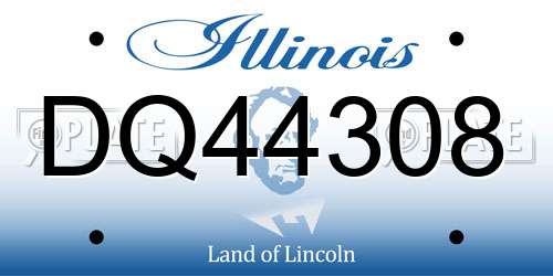 DQ44308 Illinois License Plate