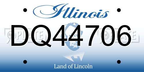 DQ44706 Illinois License Plate