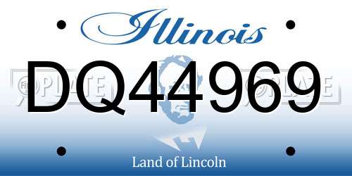 DQ44969 Illinois License Plate