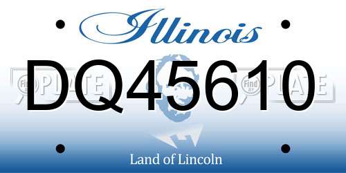 DQ45610 Illinois License Plate