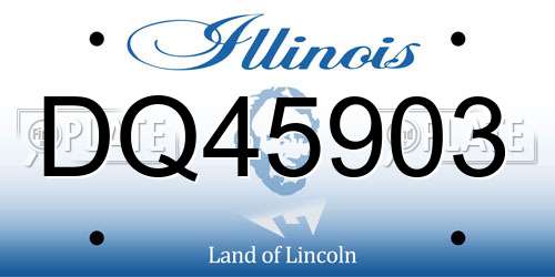 DQ45903 Illinois License Plate