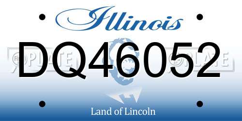 DQ46052 Illinois License Plate