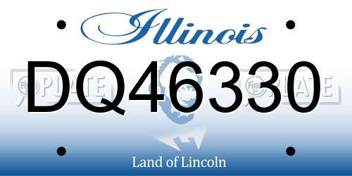 DQ46330 Illinois License Plate