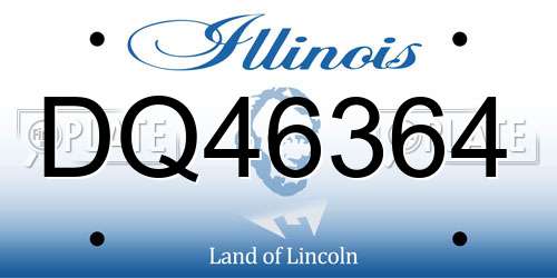 DQ46364 Illinois License Plate