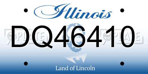 DQ46410 Illinois License Plate