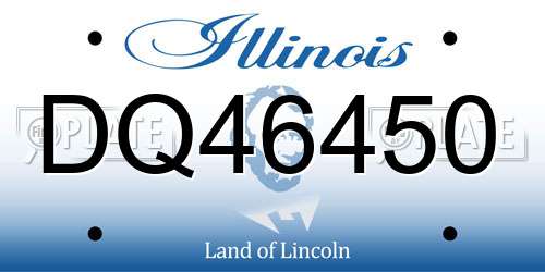 DQ46450 Illinois License Plate