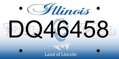 DQ46458 Illinois License Plate