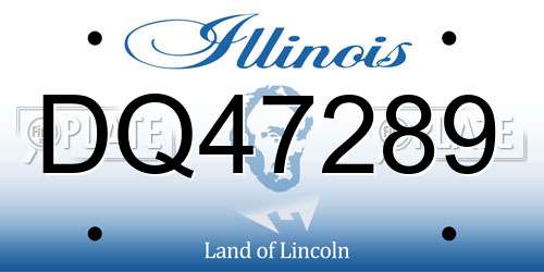 DQ47289 Illinois License Plate