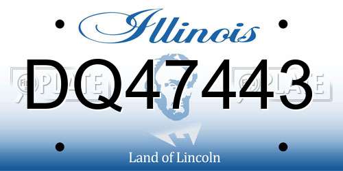 DQ47443 Illinois License Plate