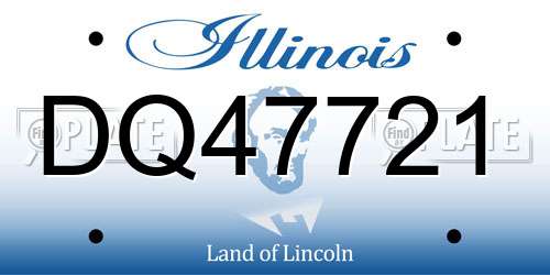 DQ47721 Illinois License Plate