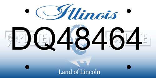 DQ48464 Illinois License Plate
