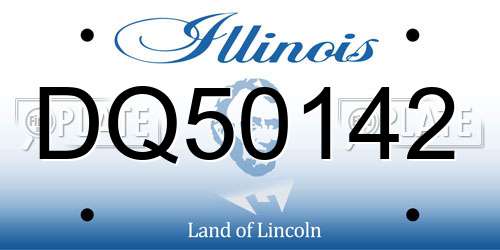 DQ50142 Illinois License Plate